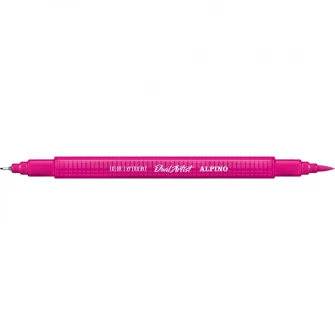 Carioca cu 2 capete Alpino Dual Artist tip pensula, 36 culori/set