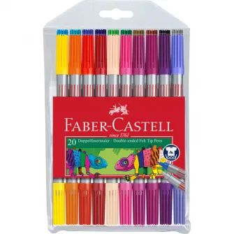 Carioca Faber-Castell, 20 culori, 2 capete