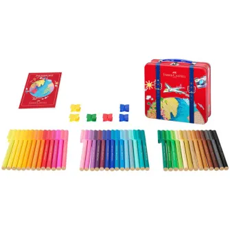 Carioca Faber-Castell Connector Valiza, 40 culori
