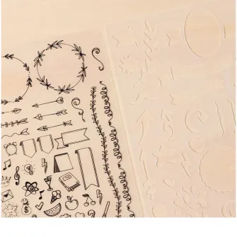 Carnet A5 My Creative Clairefontaine, cu elastic, 14.8x21cm, 208 pagini punctate, hartie 90g/mp, Certificat PEFC, livrat cu 1 set de sabloane si autocolante, Sweety