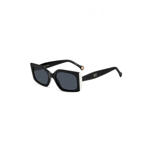 Carolina Herrera, Ochelari de soare cu lentile dreptunghiulare, Alb, Negru, 53-22-145