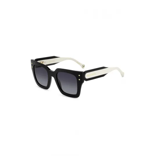 Carolina Herrera, Ochelari de soare cu lentile patrate, Alb, Negru, 51-23-145