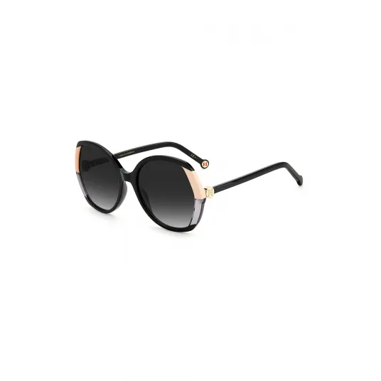 Carolina Herrera, Ochelari de soare ovali cu lentile in degrade, Auriu, Negru, 58-20-145