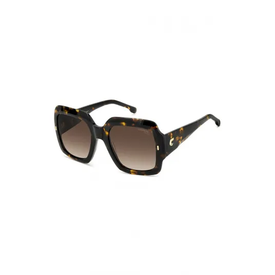 Carrera, Ochelari de soare cu lentile patrate cu model in degrade, Maro inchis, Portocaliu, 54-21-140