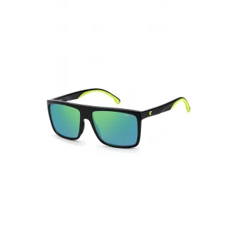 Carrera, Ochelari de soare drepunghiulari cu lentile polarizate, Negru, Turcoaz, Verde lime, 58-16-145