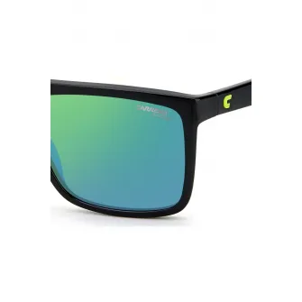 Carrera, Ochelari de soare drepunghiulari cu lentile polarizate, Negru, Turcoaz, Verde lime, 58-16-145