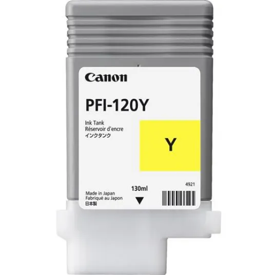 Картридж Canon PFI-120 с желтыми чернилами 130 мл для TM-200, TM-300