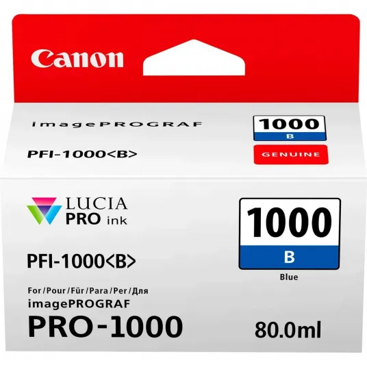 Картридж с синими чернилами Lucia Pro PFI-1000 для imagePROGRAF PRO-1000