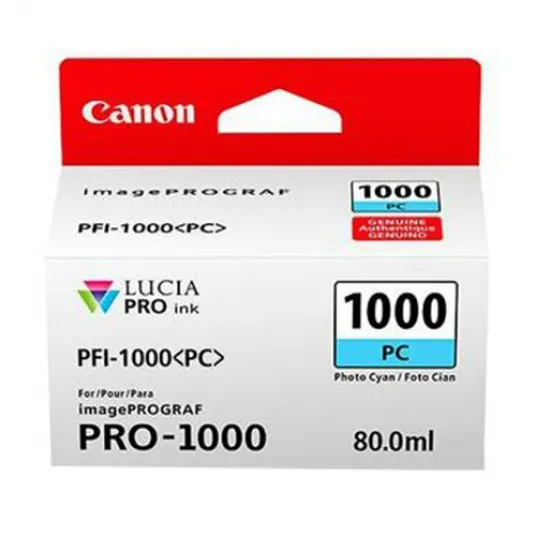 Cartus cerneala Lucia Pro PFI-1000 PhotoCyan pentru imagePROGRAF PRO-1000