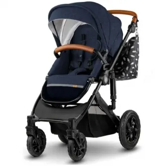 Carucior 3 in 1, sistem de calatorie, Kinderkraft Prime cu scoica Mink Pro, R 129, navy