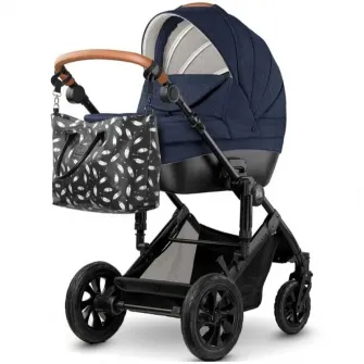 Carucior 3 in 1, sistem de calatorie, Kinderkraft Prime cu scoica Mink Pro, R 129, navy