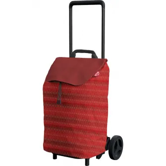 Carucior cumparaturi Gimi Easy, visiniu cu dungi