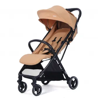 Carucior sport pentru bebelusi cu sistem autofold U-Grow, de la nastere, pana la 22 kg, maro