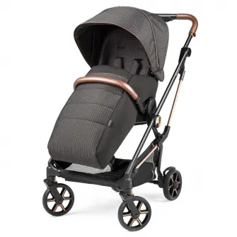 Carucior transformabil Peg Perego Vivace 500, 0 - 22 kg, Negru/Gri, cadru usor din aluminiu