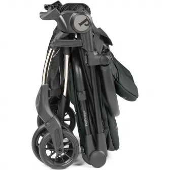Carucior ultracompact, usor, pentru bebelusi Peg Perego Volo, compatibil avion, geanta transport inclusa, 0 - 22 kg, Metal, Verde