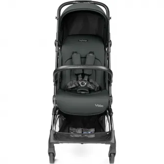 Carucior ultracompact, usor, pentru bebelusi Peg Perego Volo, compatibil avion, geanta transport inclusa, 0 - 22 kg, Metal, Verde