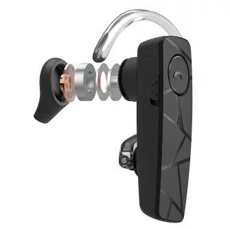 Casca Bluetooth Tellur Vox 60, incarcator auto, Negru