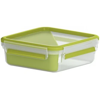 Caserola compartimentata Tefal Clip  Go, 0.8 L, Verde