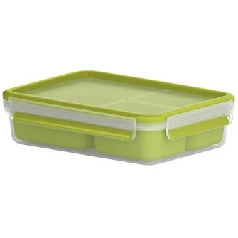 Caserola compartimentata Tefal Clip  Go, 1.2 L, Verde