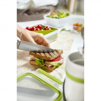 Caserola compartimentata Tefal Clip  Go, 1.2 L, Verde