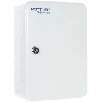 Caseta pentru 48 chei Rottner TS 48, otel, 48 carlige, inchidere butuc cilindric, Gri