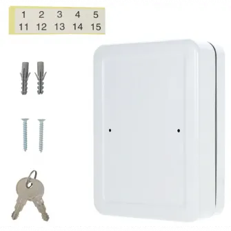 Caseta pentru 48 chei Rottner TS 48, otel, 48 carlige, inchidere butuc cilindric, Gri