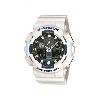 Casio, Ceas cronograf analog-digital, rezistent la socuri, Alb