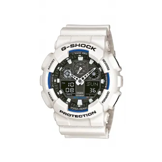 Casio, Ceas cronograf analog-digital, rezistent la socuri, Alb