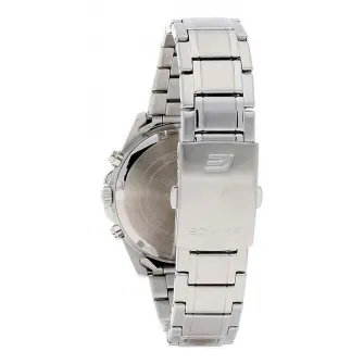 Casio, Ceas cronograf cu bratara metalica, Argintiu, Verde