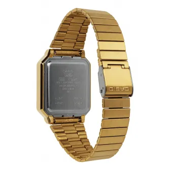 Casio, Ceas digital cu bratara metalica, Auriu