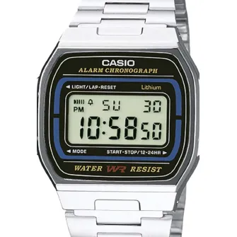 Casio, цифровые часы, с металлическим браслетом