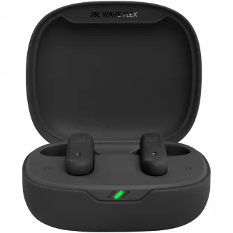 Casti audio in-ear JBL Wave Flex, True Wireless, Bluetooth, Deep Bass, Negru