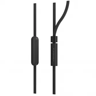 Casti Audio In-Ear Philips, TAE1105BK/00, cu fir, Microfon, Negru