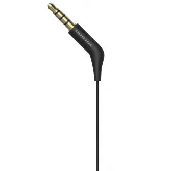 Casti Audio In-Ear Philips, TAE1105BK/00, cu fir, Microfon, Negru
