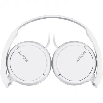 Casti Audio On Ear Sony MDR-ZX110W, Cu fir, Alb