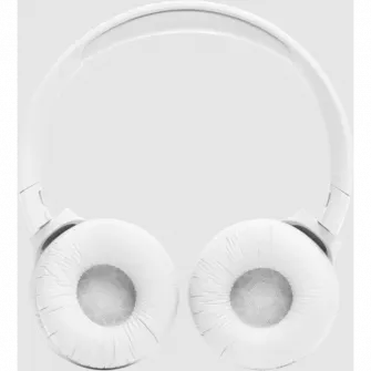 Casti audio wireless on-ear JBL Tune 520BT, JBL Pure Bass Sound, Bluetooth 5.3, Conexiune multi-point, Asistent vocal, Alb