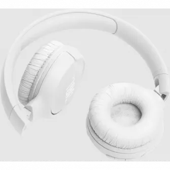 Casti audio wireless on-ear JBL Tune 520BT, JBL Pure Bass Sound, Bluetooth 5.3, Conexiune multi-point, Asistent vocal, Alb