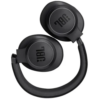 Casti audio wireless over-ear JBL LIVE 770NC, True Adaptive NC, Bluetooth, Multi-Point, Negru