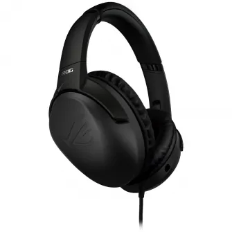 Casti gaming ASUS ROG Strix GO Core, difuzoare ASUS Essence 40mm, incinte etanse, compatibile multiplatforma, 3.5mm, pliabile, Negru