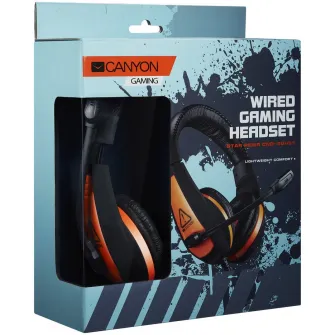 Casti gaming Canyon Star Raid GH-1A, Jack 3.5, Microfon, Negru