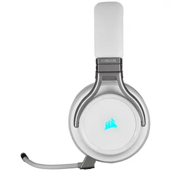 Casti gaming Corsair Virtuoso, Iluminare RGB, Wireless, Alb