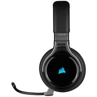 Casti gaming Corsair Virtuoso, Iluminare RGB, Wireless, Carbon