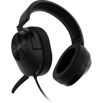Casti gaming cu microfon Corsair HS55 Stereo, Negru Carbon