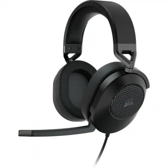 Casti gaming cu microfon Corsair HS65, Surround, Dobly Audio 7.1 Sound ID, conector USB  3.5mm, Negru Carbon