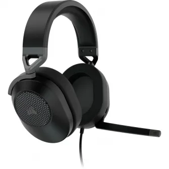 Casti gaming cu microfon Corsair HS65, Surround, Dobly Audio 7.1 Sound ID, conector USB  3.5mm, Negru Carbon