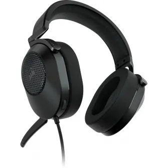 Casti gaming cu microfon Corsair HS65, Surround, Dobly Audio 7.1 Sound ID, conector USB  3.5mm, Negru Carbon