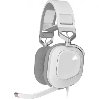 Casti gaming cu microfon Corsair HS80 RGB USB, Surround, Dolby Audio 7.1 24Bit, Alb