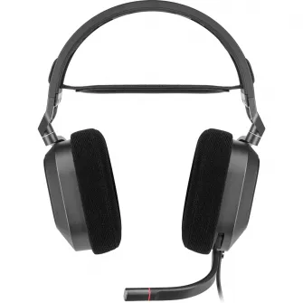 Casti gaming cu microfon Corsair HS80 RGB USB, Surround, Dolby Audio 7.1 24Bit, Negru Carbon