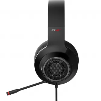 Casti gaming Edifier G4 SE, butoane control pe fir, microfon omnidirectional retractabil, 3.5mm, Negru/Rosu
