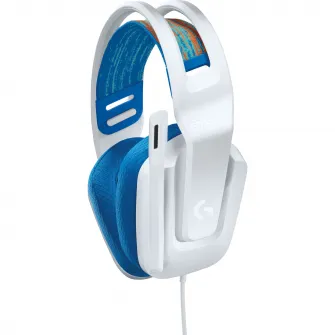 Casti gaming Logitech G335, Multiplatforma, Jack 3.5mm, Alb